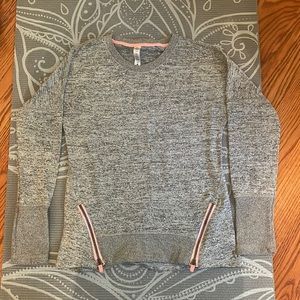 90 Degree by Reflex Girls Grey Sweater with bottom zippers